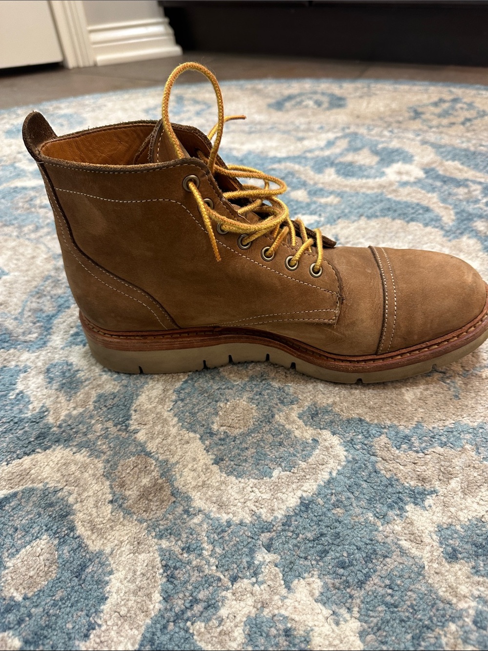 Allen Edmonds Park City Tan Suede Lace-Up Boots - Picture 4 of 13